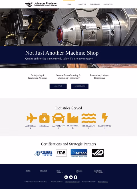 Johnson-Precision Homepage 1440px