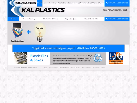 Kal-Plastics Homepage 1440px