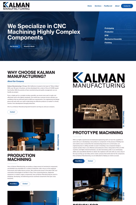 Kalman-Manufacturing Homepage 1440px