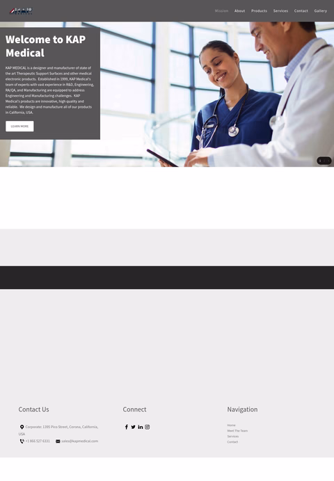 Kap-Medical Homepage 1440px