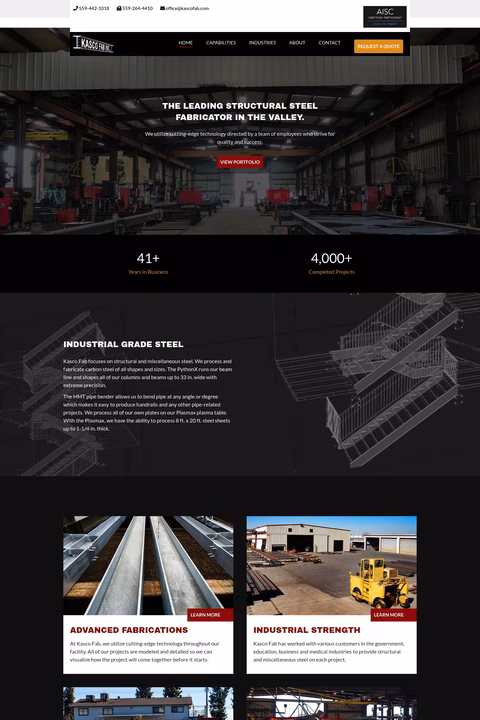 Kasco-Fab Homepage 1440px