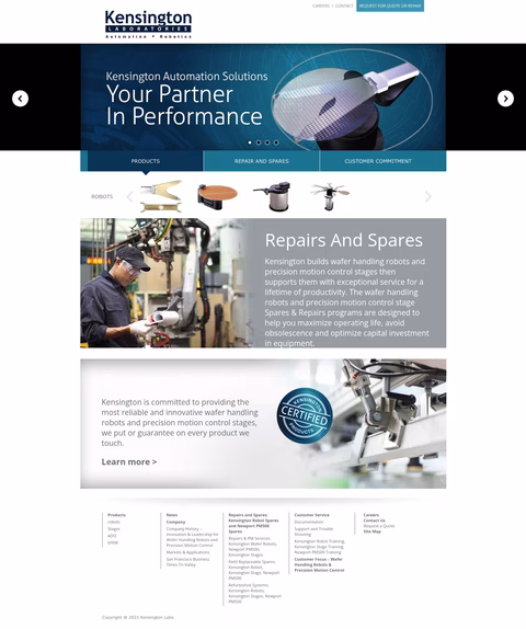 Kensington-Laboratories Homepage 1440px