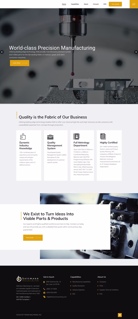 Kettmann-Machining Homepage 1440px