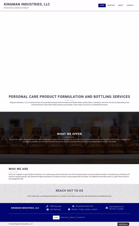 Kingman-Industries Homepage 1440px