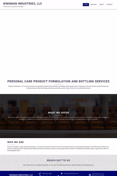 Kingman-Industries Homepage 1440px