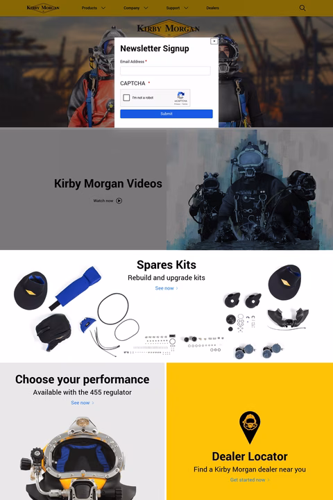 Kirby-Morgan-Dive-Systems Homepage 1440px