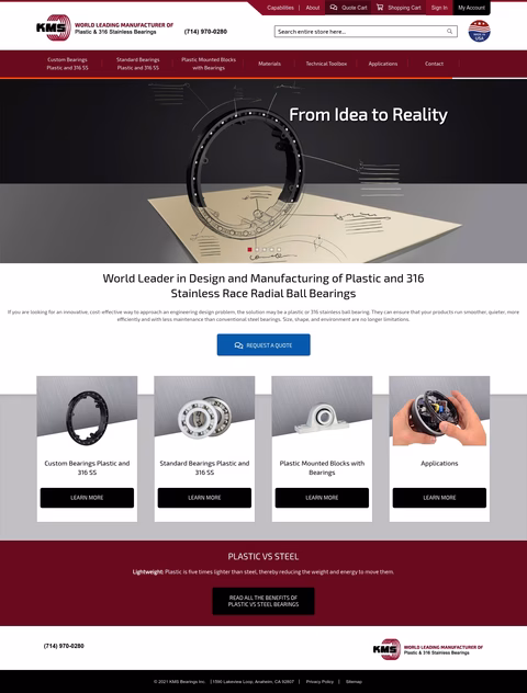 Kms-Bearings Homepage 1440px