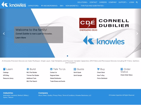 Knowles-Capacitors Homepage 1440px