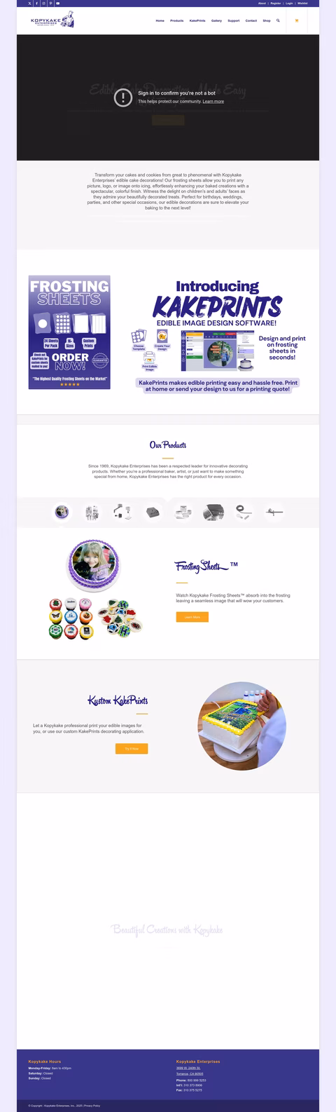 Kopykake Homepage 1440px