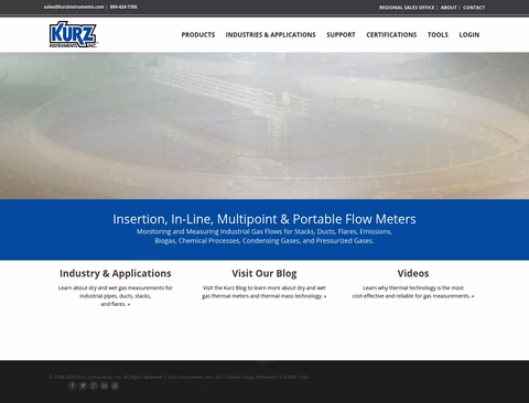 Kurz-Instruments Homepage 1440px