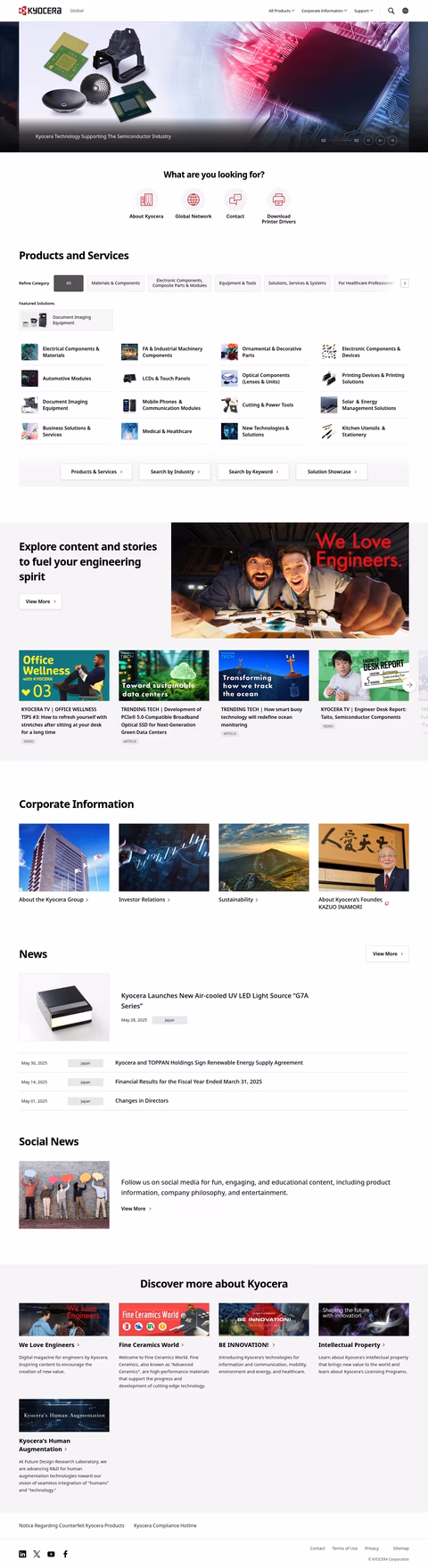 Kyocera-International Homepage 1440px