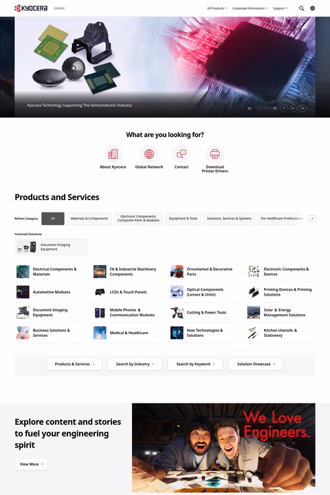 Kyocera-International Homepage 1440px