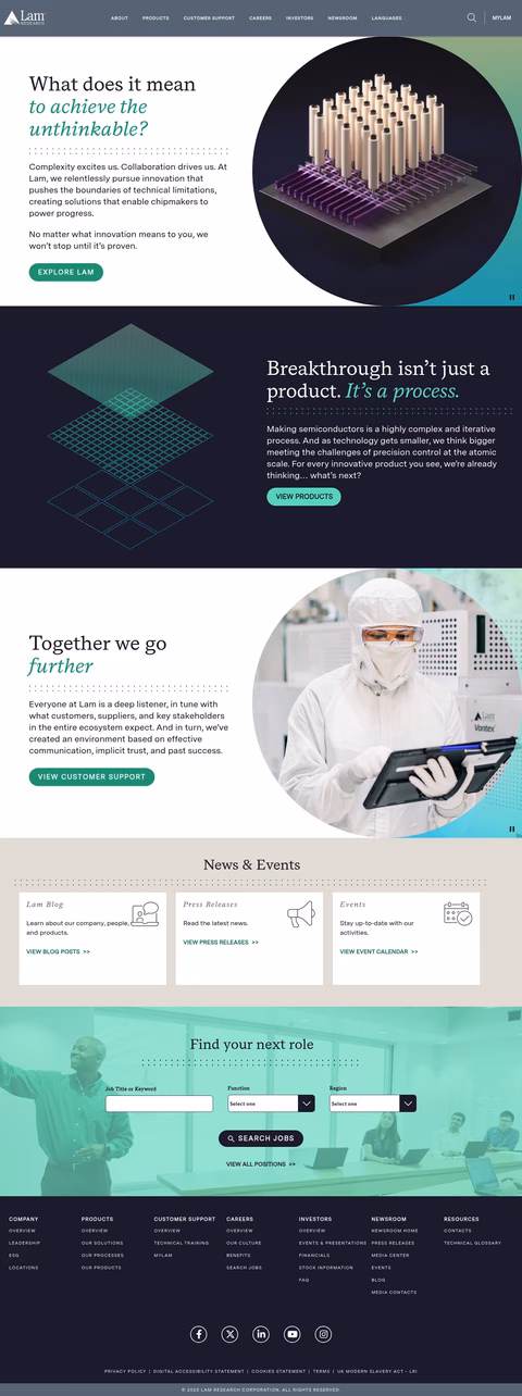 Lam-Research-Corporation Homepage 1440px