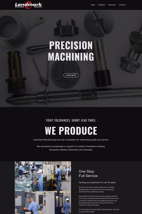 Landmark-Manufacturing Homepage 1440px
