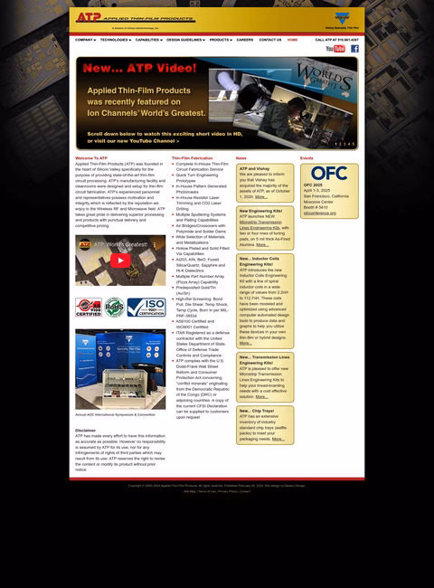 Applied-Thin-Film-Products Homepage 1440px