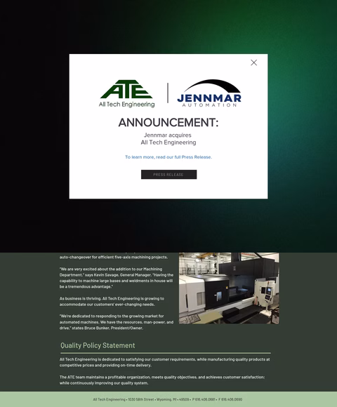 All-Tech-Engineering Homepage 1440px