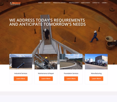 Advance-Tank-And-Construction Homepage 1440px