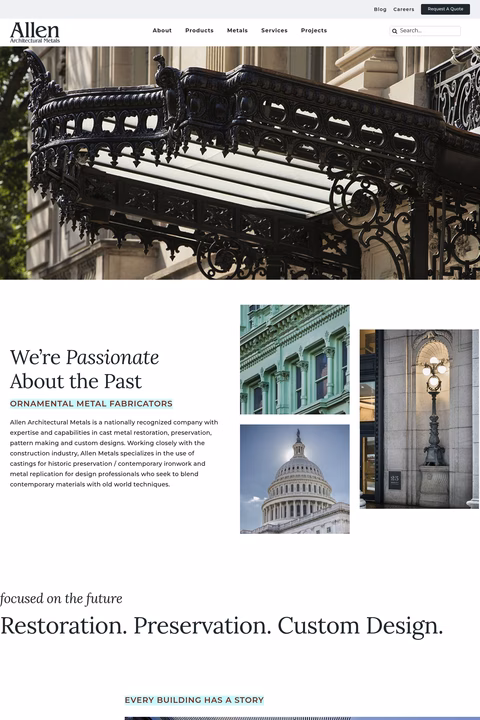 Allen-Architectural-Metals Homepage 1440px