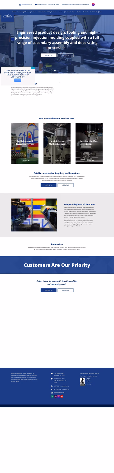 Amdek-Inc Homepage 1440px