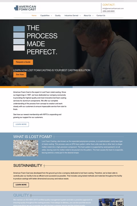 American-Foam-Cast Homepage 1440px