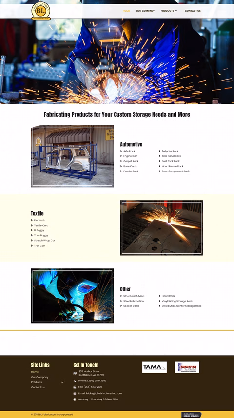 Bl-Fabricators Homepage 1440px