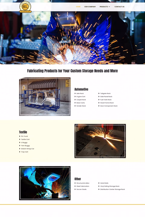 Bl-Fabricators Homepage 1440px