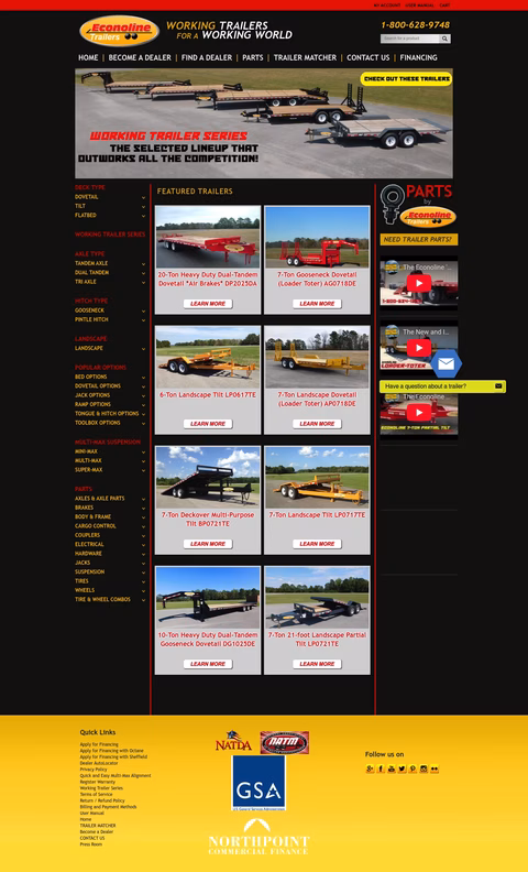 Econoline-Trailers Homepage 1440px