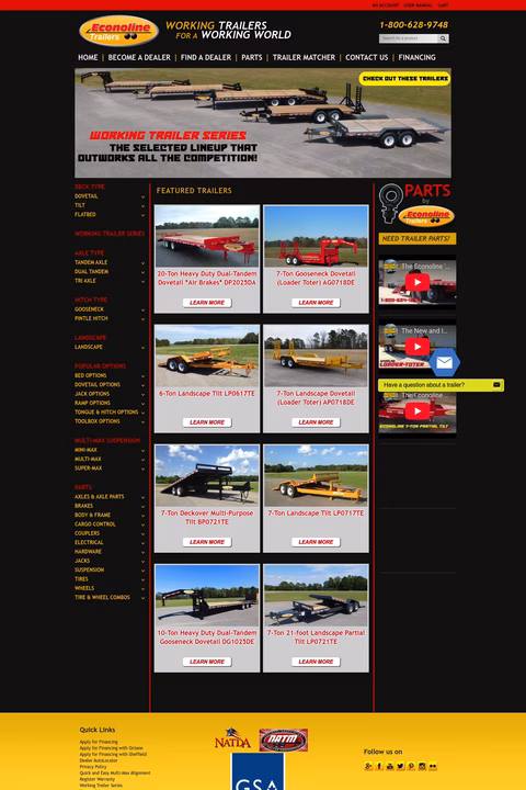 Econoline-Trailers Homepage 1440px