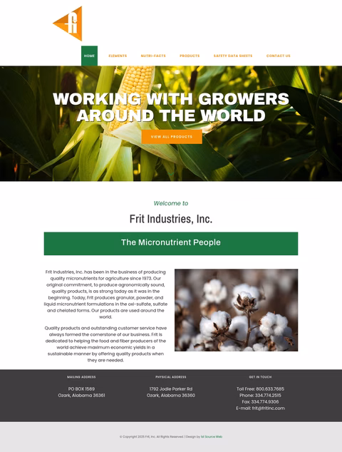 Frit-Industries Homepage 1440px