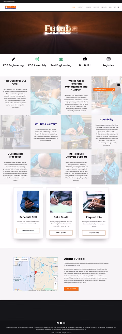 Futaba-Of-America Homepage 1440px