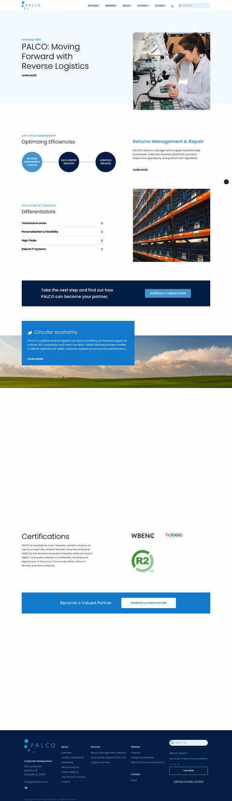 Palco Homepage 1440px