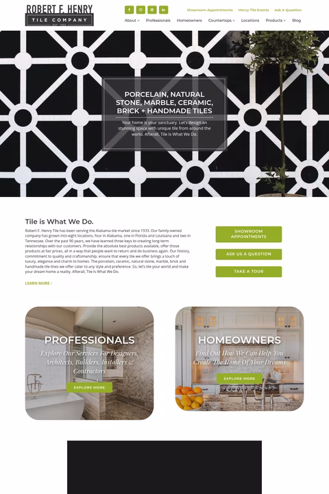 Robert-F-Henry-Tile-Company Homepage 1440px