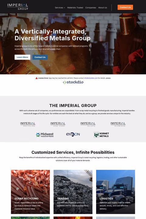 Imperial-Aluminum Homepage 1440px