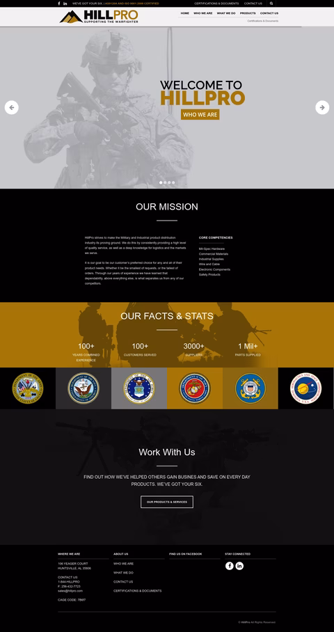 Hillpro Homepage 1440px