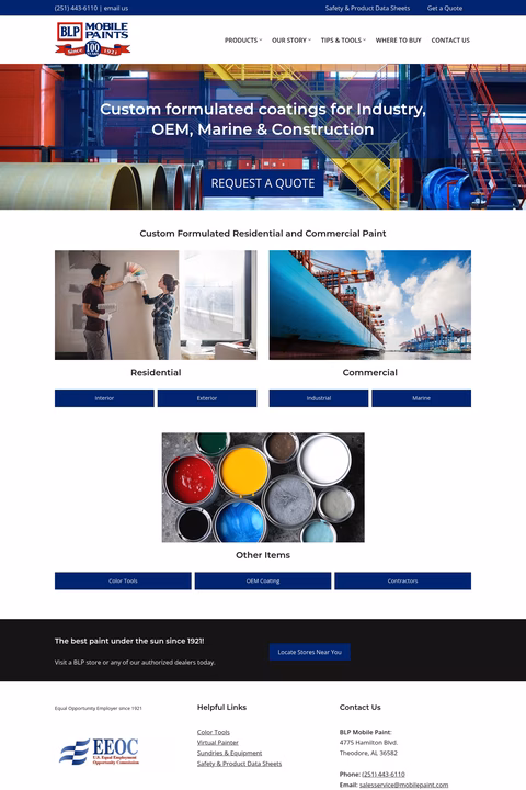 Blp-Mobile-Paints Homepage 1440px