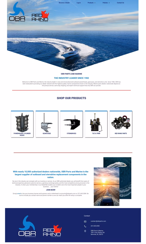 Obr-Parts-And-Marine Homepage 1440px