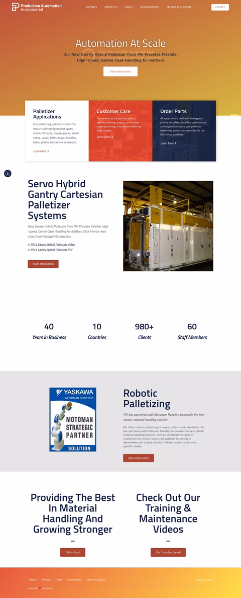 Production-Automation-Inc Homepage 1440px