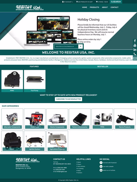Regitar-Usa Homepage 1440px