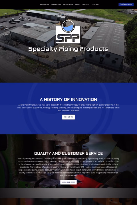 Specialty-Piping-Products Homepage 1440px