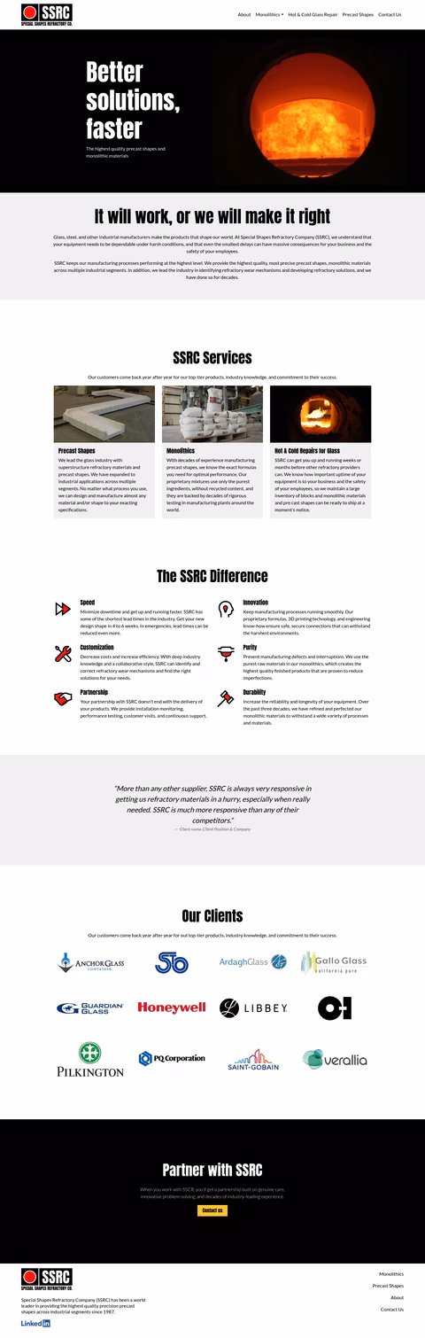 Special-Shapes-Refractory-Co Homepage 1440px