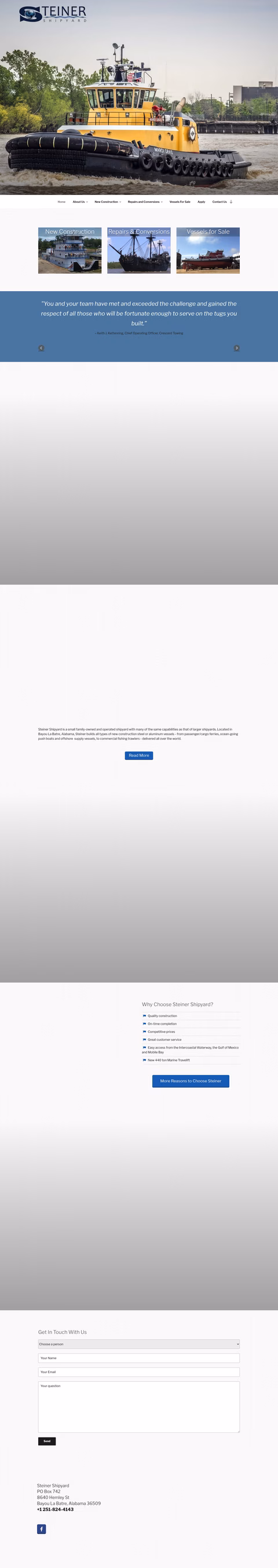 Steiner-Shipyard Homepage 1440px