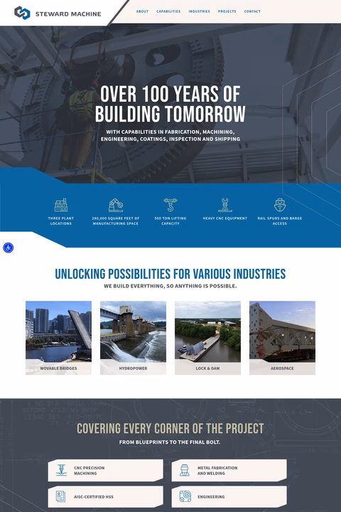 Steward-Machine-Company Homepage 1440px