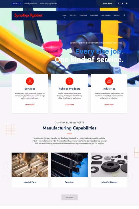 Synaflex-Rubber-Products-Company Homepage 1440px
