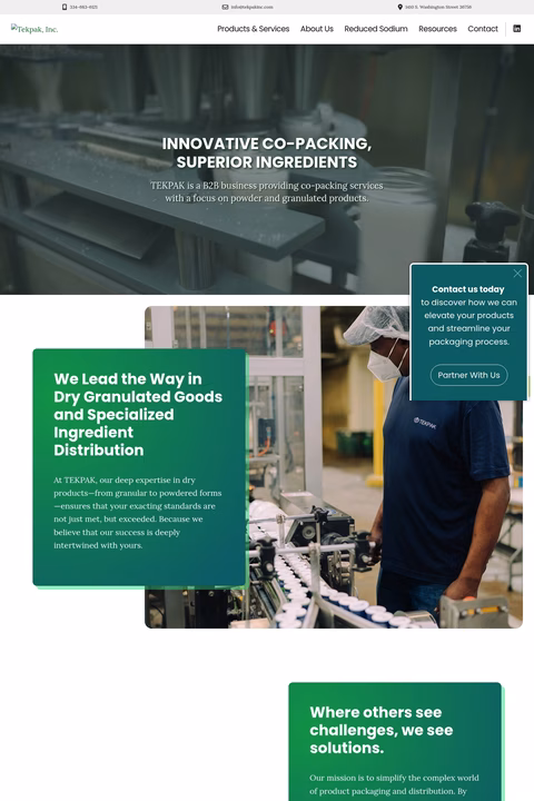 Tekpak Homepage 1440px