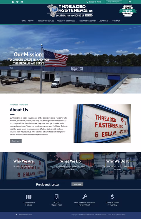 Threaded-Fastener-Inc Homepage 1440px