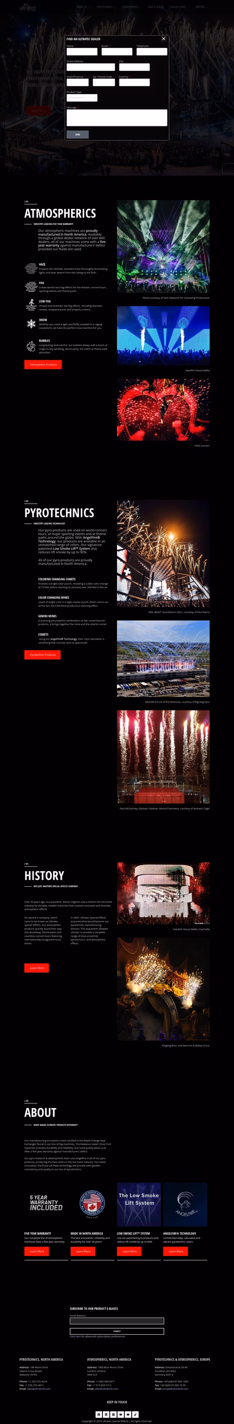 Ultra-Tech Homepage 1440px