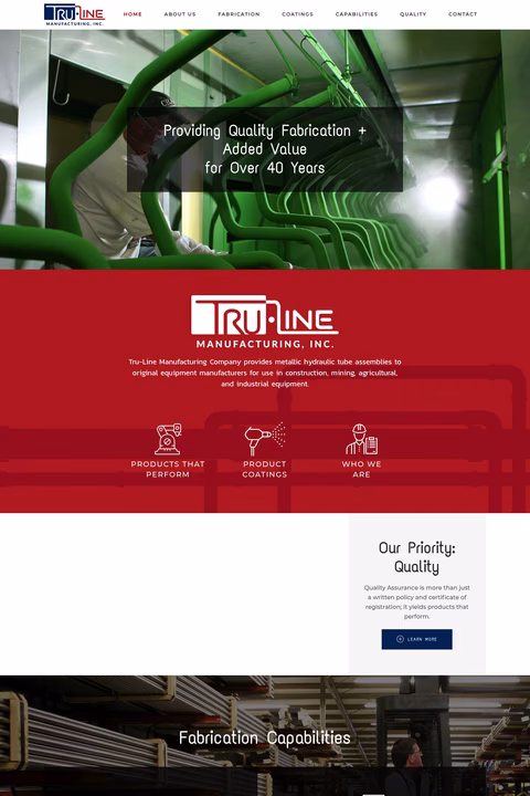 Tru-Line-Manufacturing Homepage 1440px