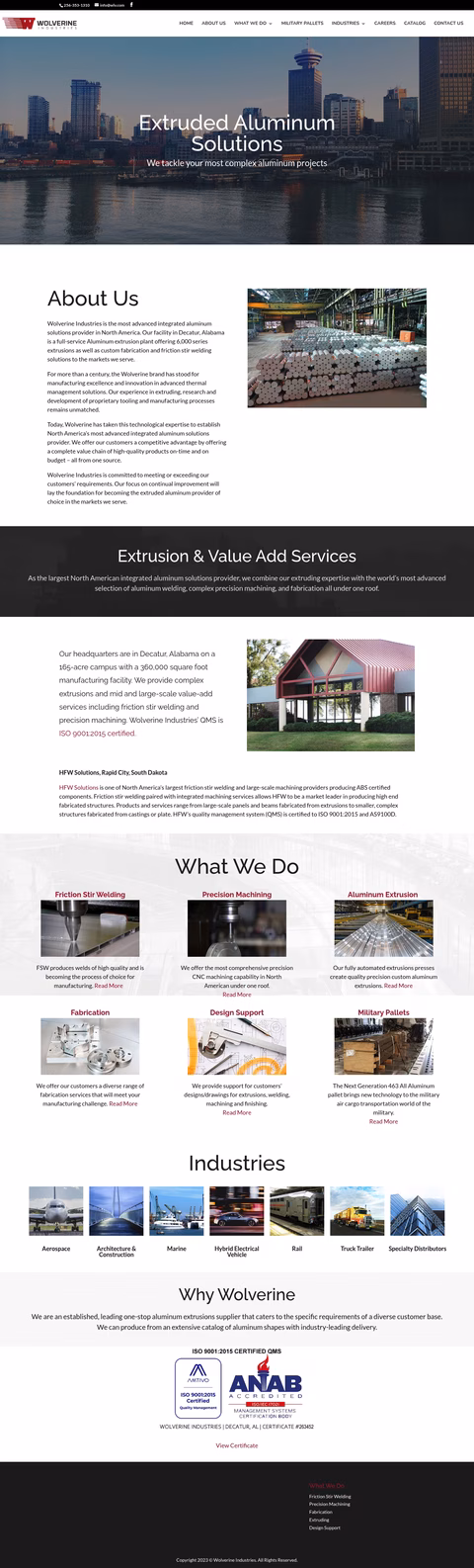 Wolverine-Industries Homepage 1440px