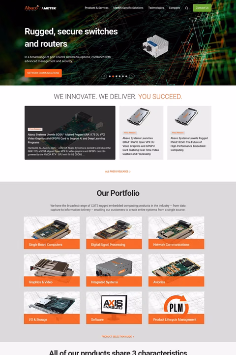 Abaco-Systems Homepage 1440px