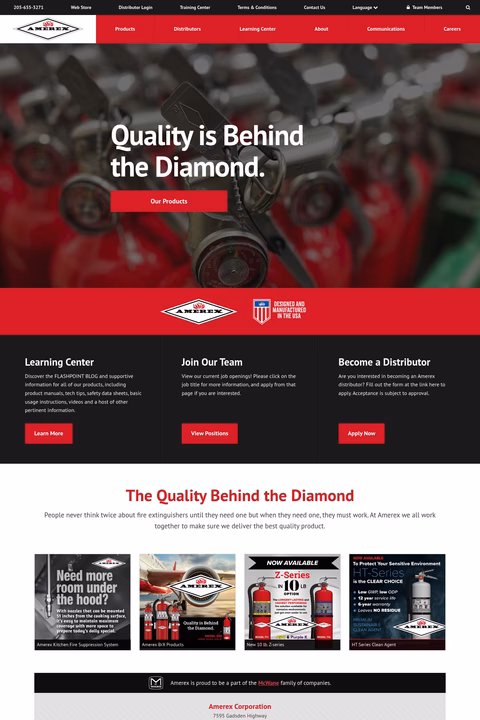 Amerex-Corporation Homepage 1440px
